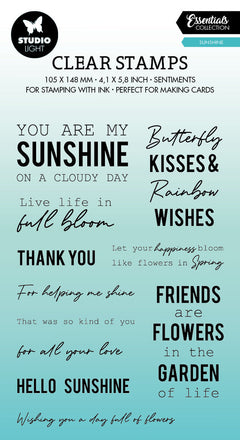 SL Clear Stamp Sunshine Sentiments Essentials 93x136x3mm 11 PC nr.387-1