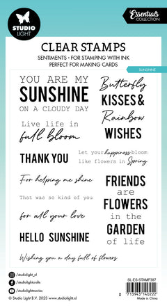 SL Clear Stamp Sunshine Sentiments Essentials 93x136x3mm 11 PC nr.387-3