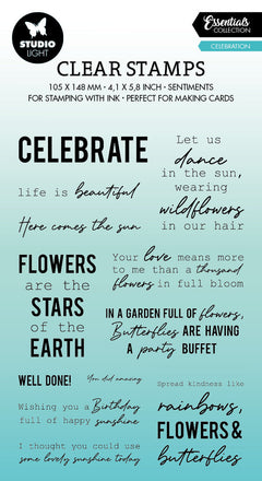 SL Clear Stamp Celebrate Sentiments Essentials 93x136x3mm 12 PC nr.388-1