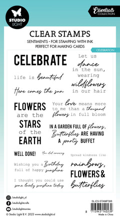 SL Clear Stamp Celebrate Sentiments Essentials 93x136x3mm 12 PC nr.388-3