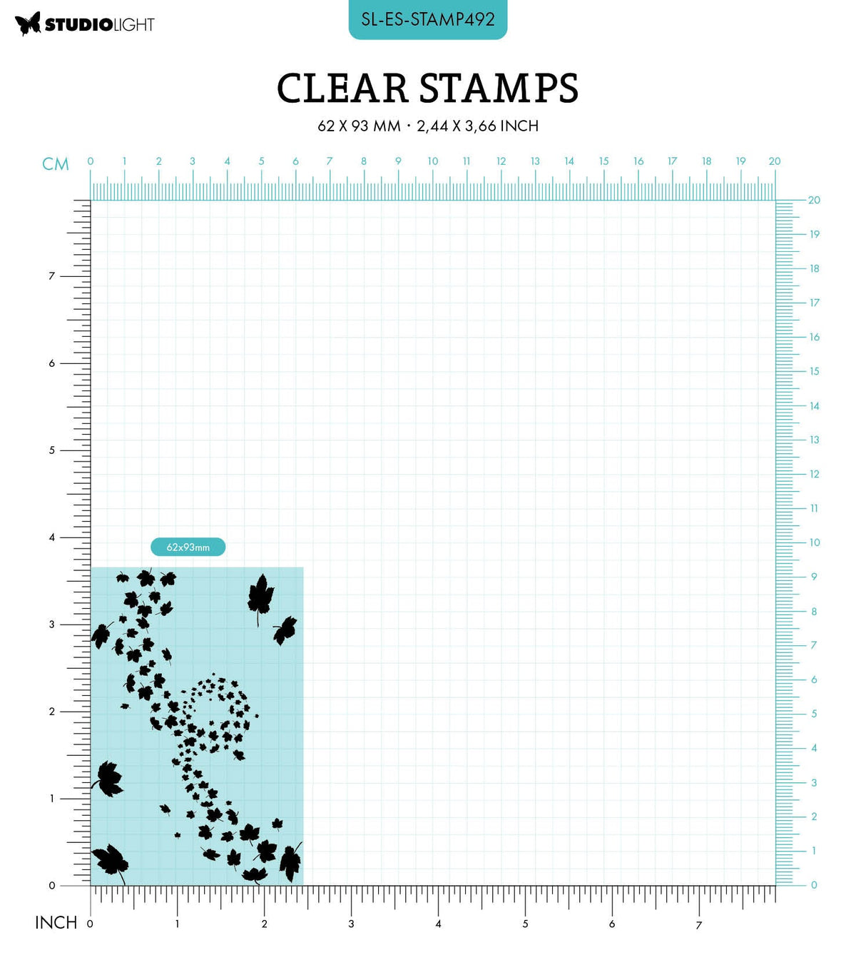 SL Tampon transparent Les essentiels du vent d'automne 62x93x3mm 4 PC n°492-2