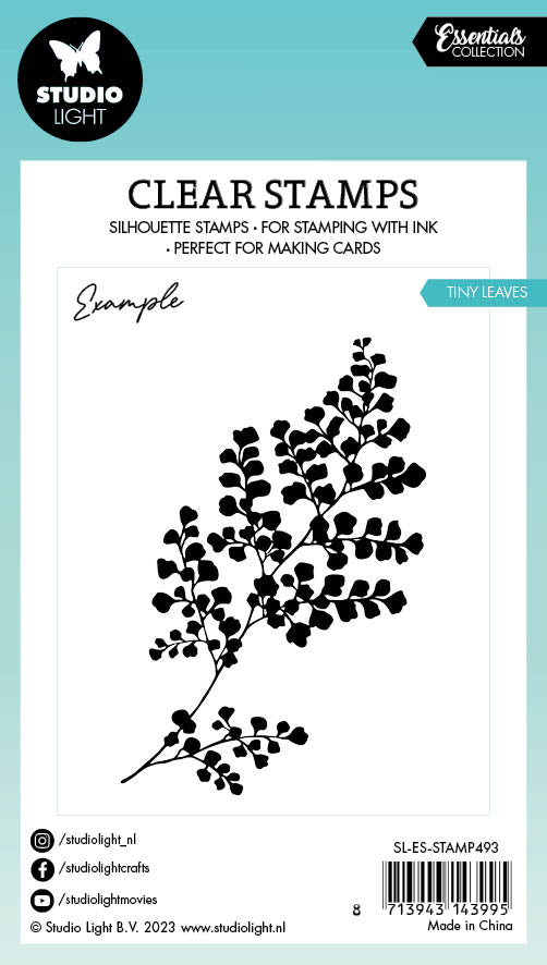 SL Tampon Transparent Mini Feuilles Essentiels 62x93x3mm 1 PC n°493-4