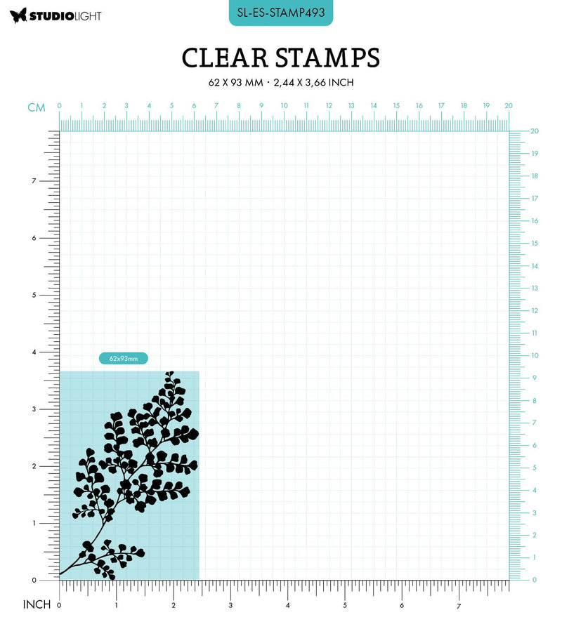 SL Tampon Transparent Mini Feuilles Essentiels 62x93x3mm 1 PC n°493-2