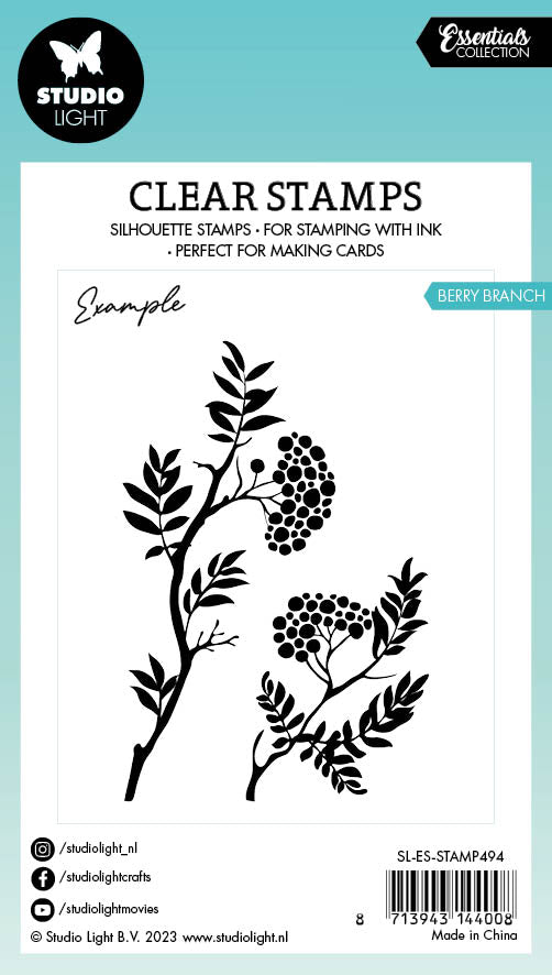 SL Clear Stamp Berry Branch Essentials 62x93x3mm 2 PC nr.494-4
