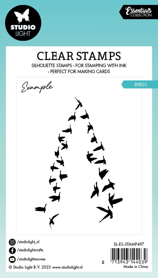 Sello transparente SL Birds Essentials 62x93x3mm 1 ud. n.º 497-4