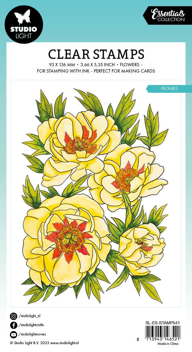 SL Clear Stamp Peonies Essentials 93x136x3mm 1 PC nr.541-4