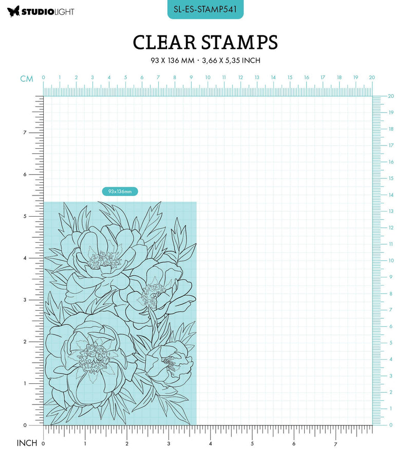 SL Clear Stamp Peonies Essentials 93x136x3mm 1 PC nr.541-2