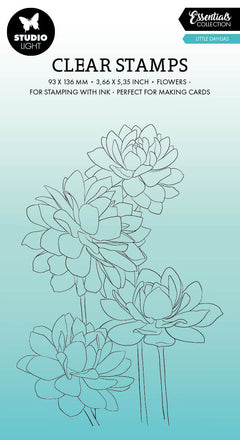 SL Tampon Transparent Petits Dahlias Essentiels 93x136x3mm 1 PC nr.542-1