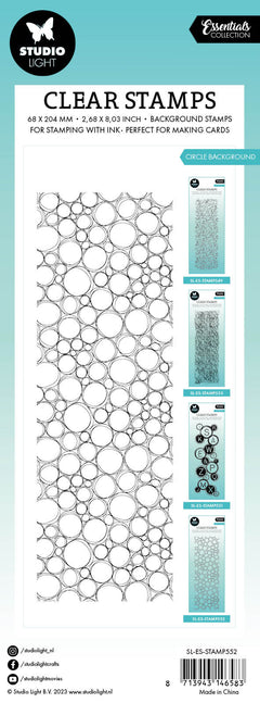 SL Clear Stamp Fond Cercle Essentiels 68x204x3mm 1 PC nr.552-4