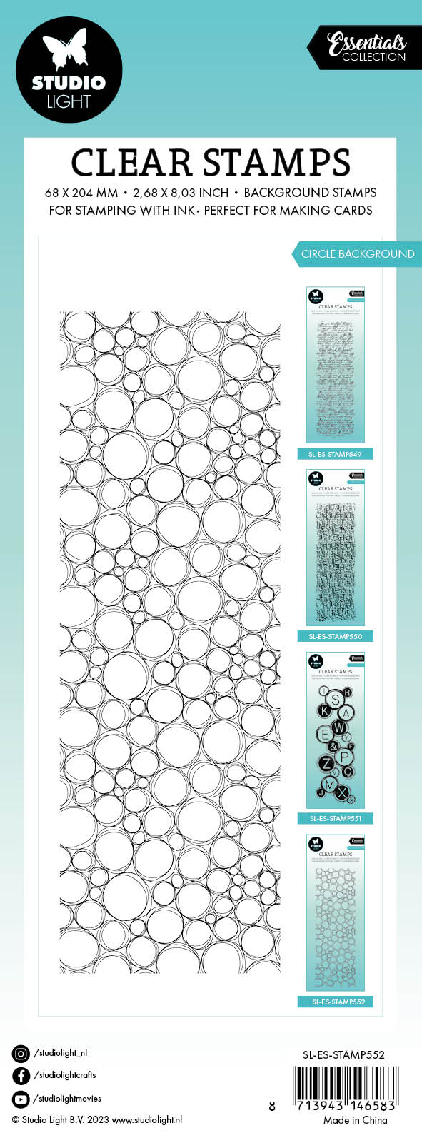 SL Clear Stamp Fond Cercle Essentiels 68x204x3mm 1 PC nr.552-4