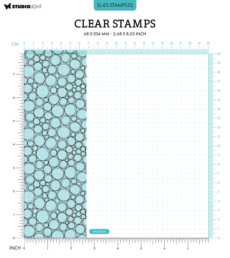 SL Clear Stamp Fond Cercle Essentiels 68x204x3mm 1 PC nr.552-2
