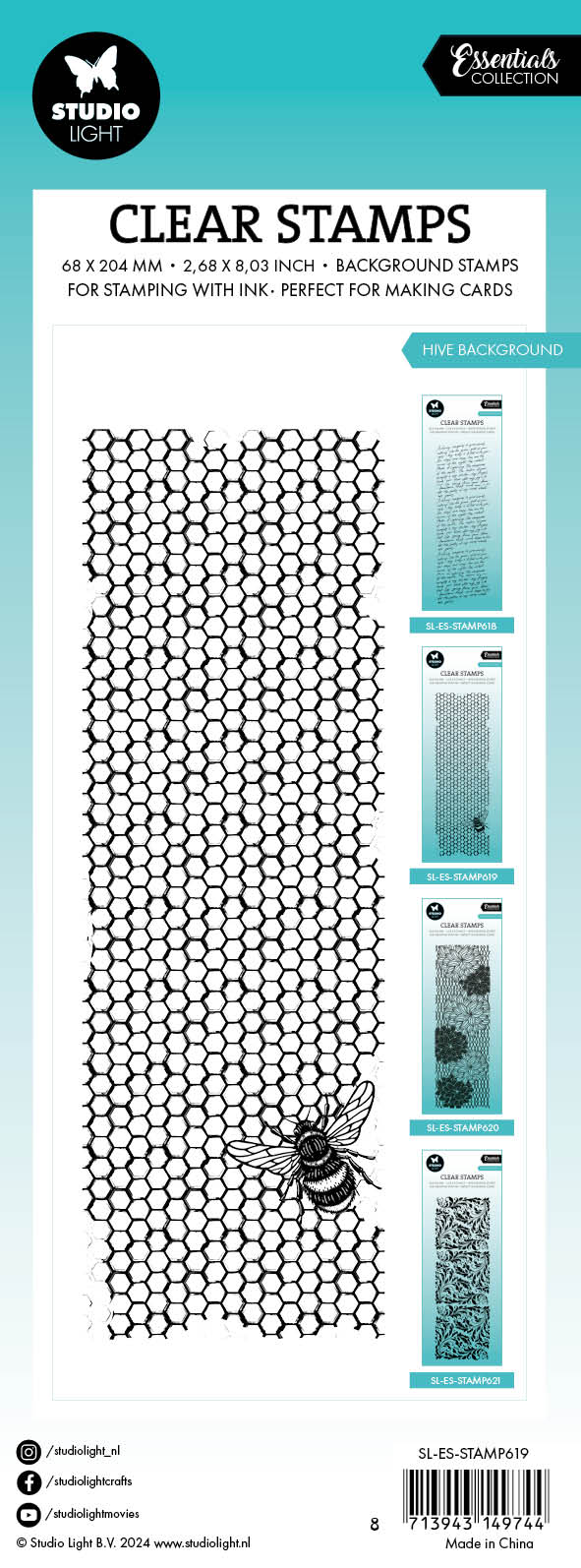 SL Clear Stamp Hive Background Essentials 1 PC-3