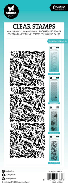 SL Clear Stamp Swirl Background Essentials 1 PC-3