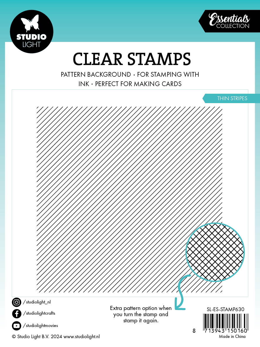 SL Clear Stamp Thin Stripes Essentials 1 PC-3