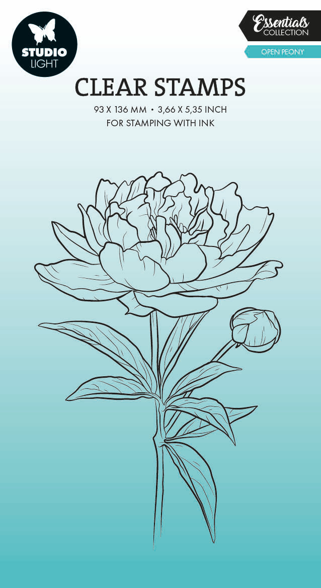 SL Clear Stamp Open Peony Essentials 1 PC-1