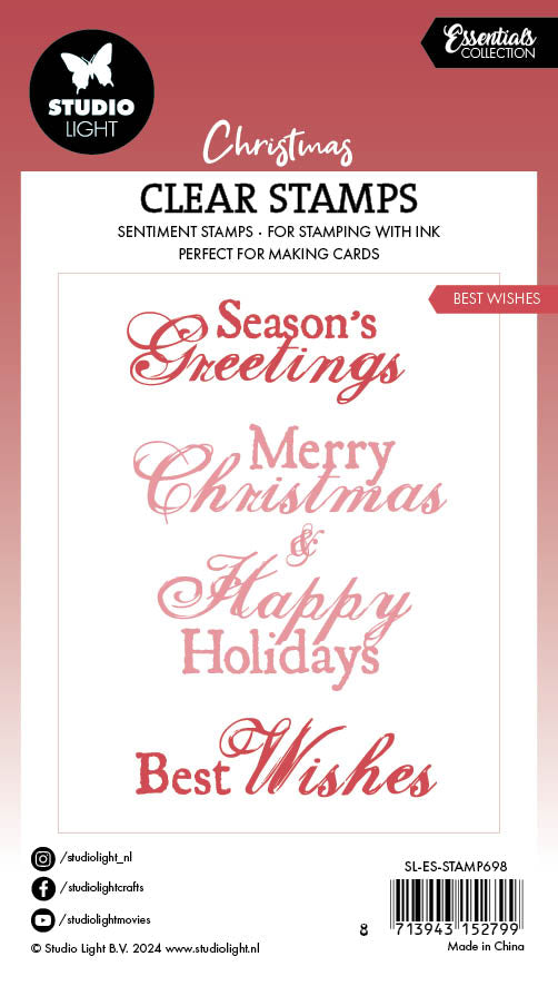 SL Clear Stamp Best Wishes Essentials 5 PC-2
