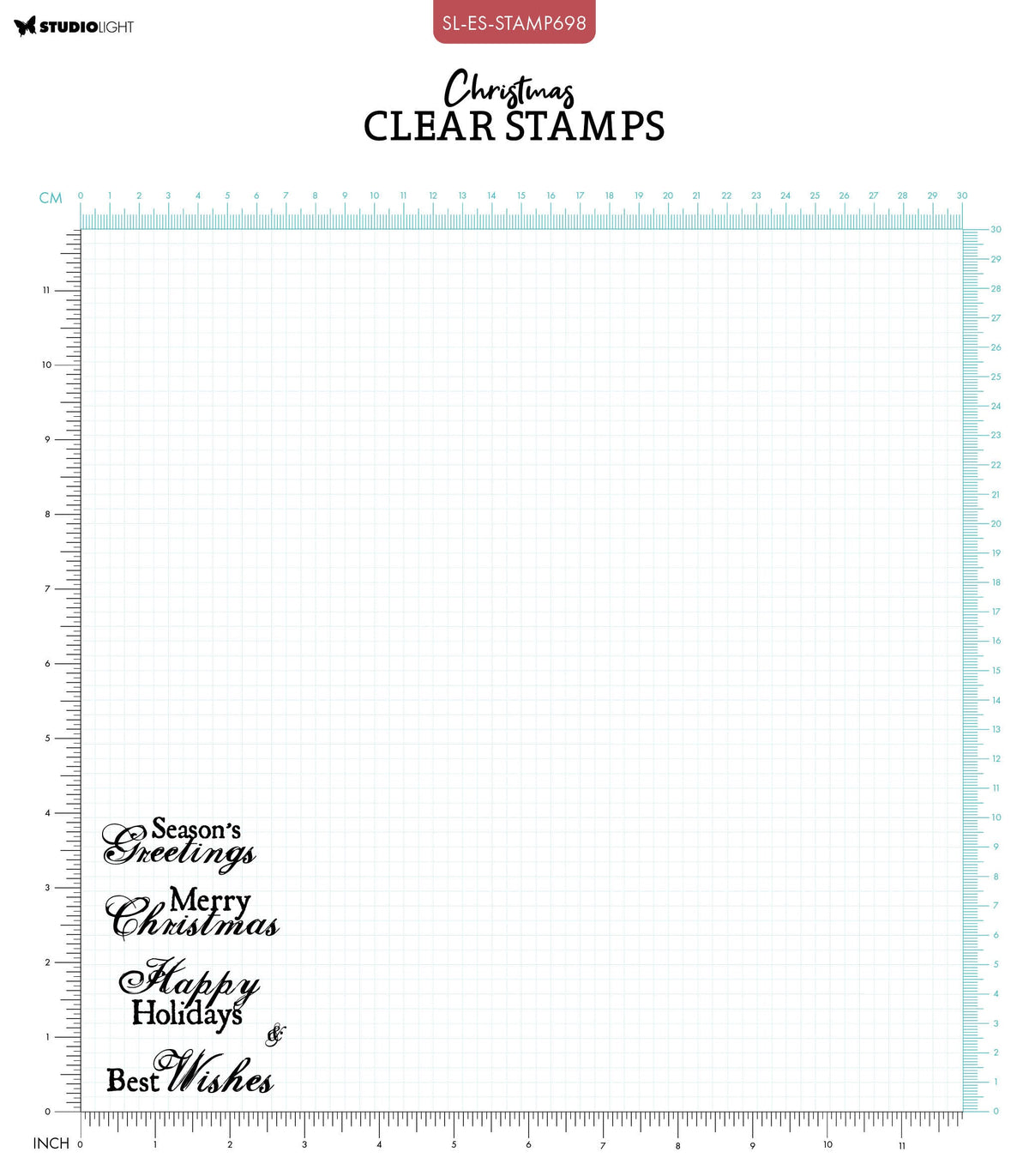 SL Clear Stamp Best Wishes Essentials 5 PC-3