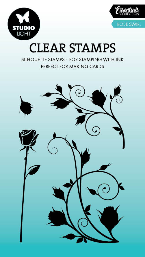 SL Tampon transparent Volutes de roses Essentiels 4 pces-1