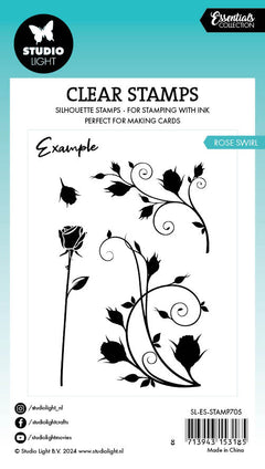 SL Tampon transparent Volutes de roses Essentiels 4 pces-3