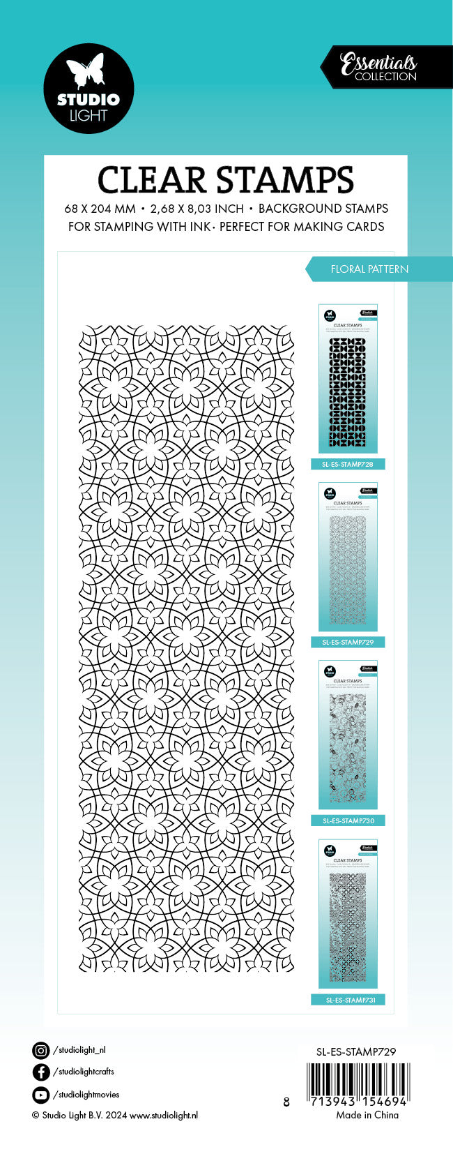 SL Clear Stamp Floral Pattern Essentials 1 PC-2