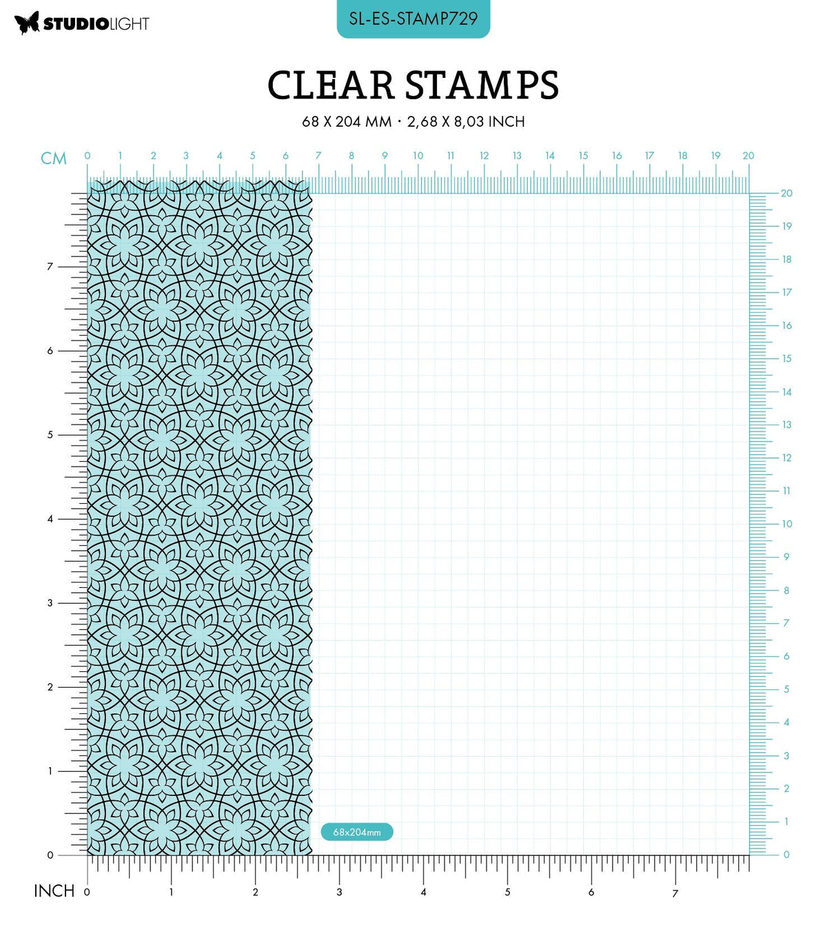 SL Clear Stamp Floral Pattern Essentials 1 PC-3