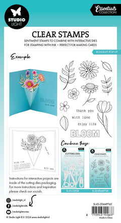 SL Clear Stamps Bouquet Pop-Up Essentials 13 PC-3