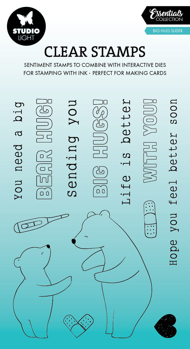 SL Clear Stamps Hug Slider Essentials 13 PC-1
