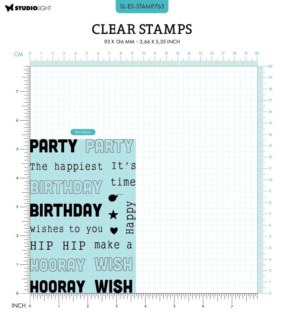 SL Clear Stamps Birthday Texts Essentials 18 PC-2