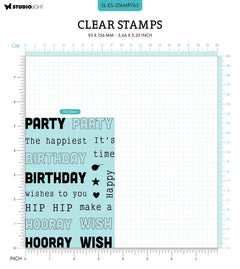 SL Clear Stamps Birthday Texts Essentials 18 PC-2