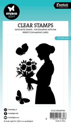 SL Clear Stamp Flower Lady Essentials 3 PC-2