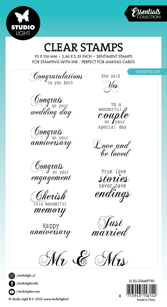 SL Clear Stamps Wedding Day Essentials 18 PC-2