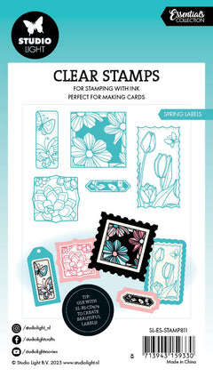 SL Clear Stamp Spring Labels Essentials 5 PC-2