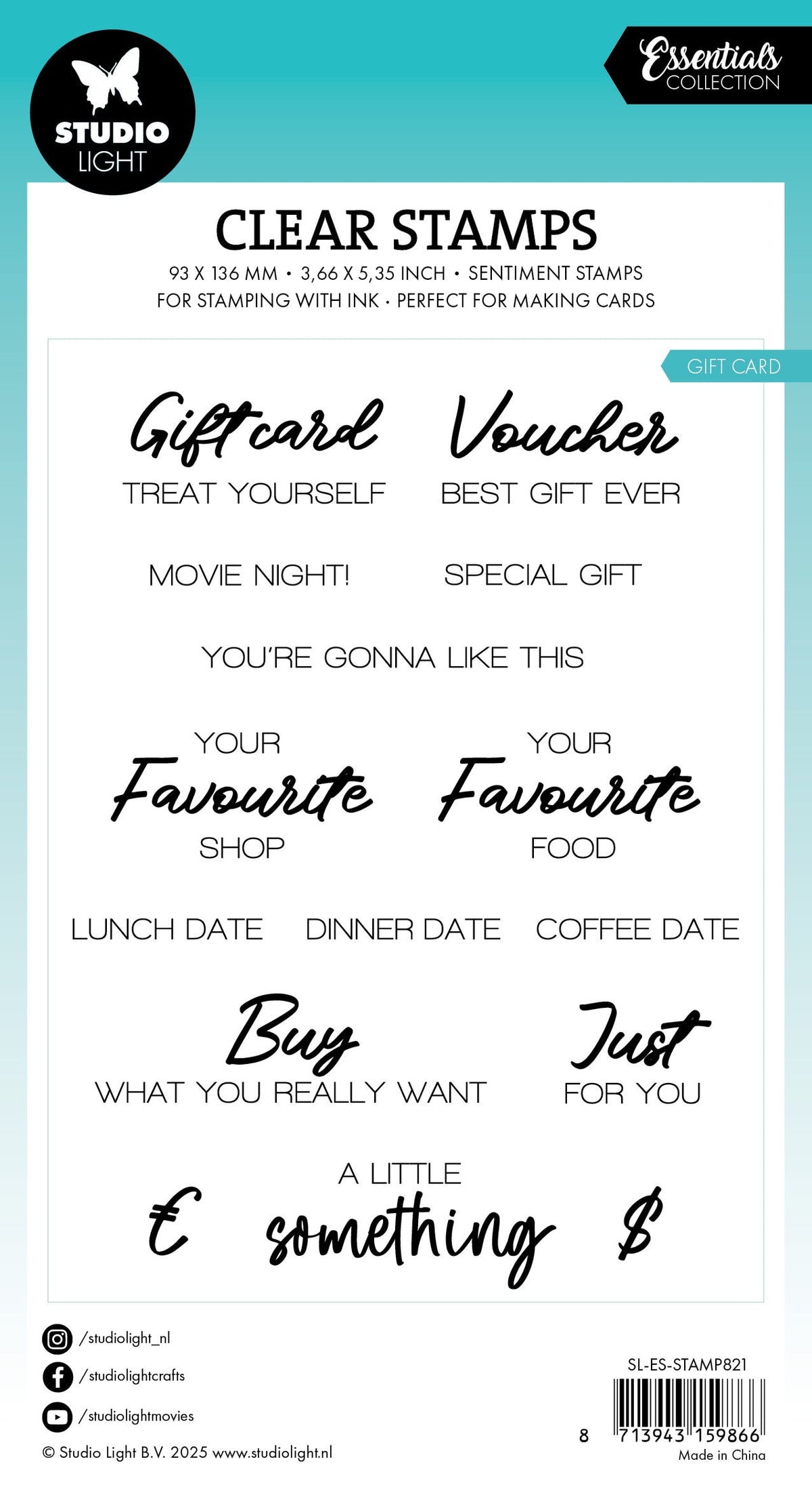 SL Clear Stamp Gift Card Essentials 23 Pieces-2