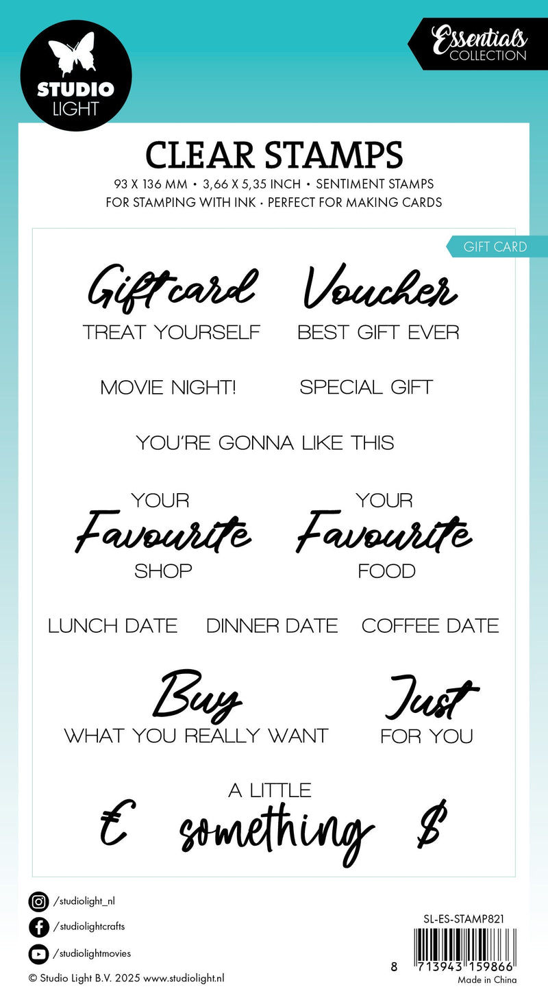 SL Clear Stamp Gift Card Essentials 23 Pieces-2