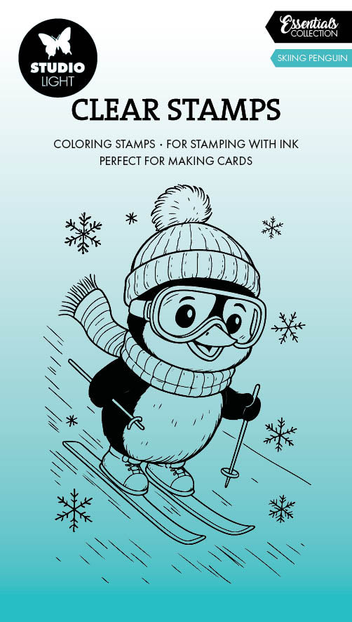 SL Clear Stamp Skiing Penguin Essentials 74x105x1mm 1 Pieces-2