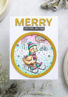 SL Clear Stamp Duck On A Sleigh Essentials 74x105x1mm 1 Pieces-3