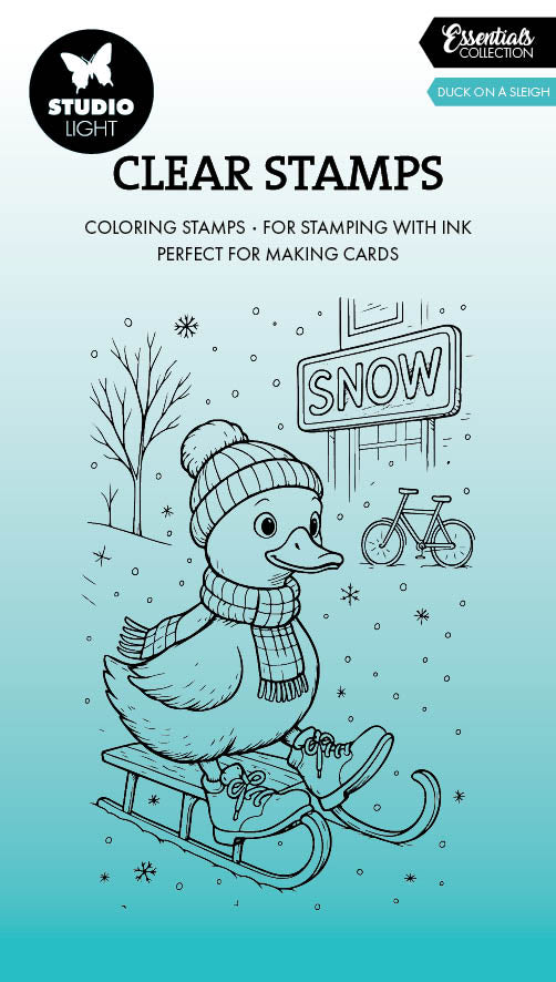 SL Clear Stamp Duck On A Sleigh Essentials 74x105x1mm 1 Pieces-2