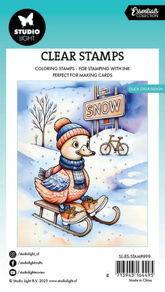 SL Clear Stamp Duck On A Sleigh Essentials 74x105x1mm 1 Pieces-1