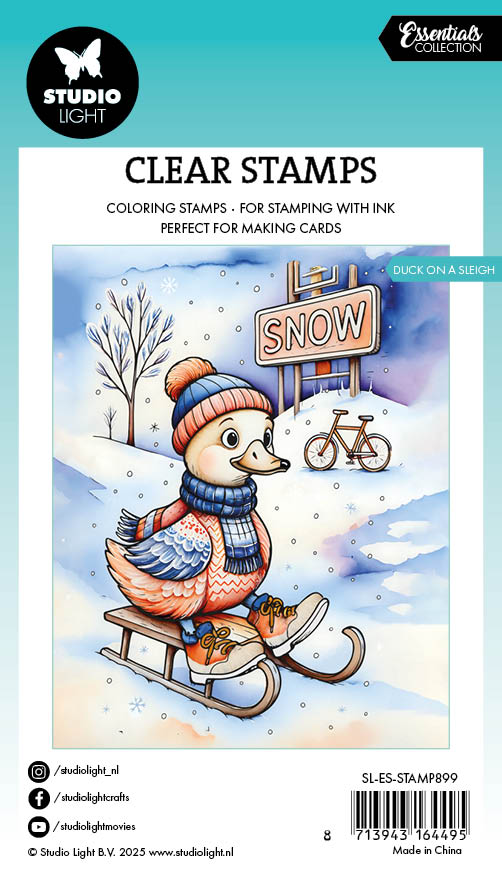 SL Clear Stamp Duck On A Sleigh Essentials 74x105x1mm 1 Pieces-1