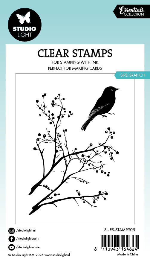 SL Clear Stamp Bird Branch Essentials 62x88x3mm 2 Pieces-2