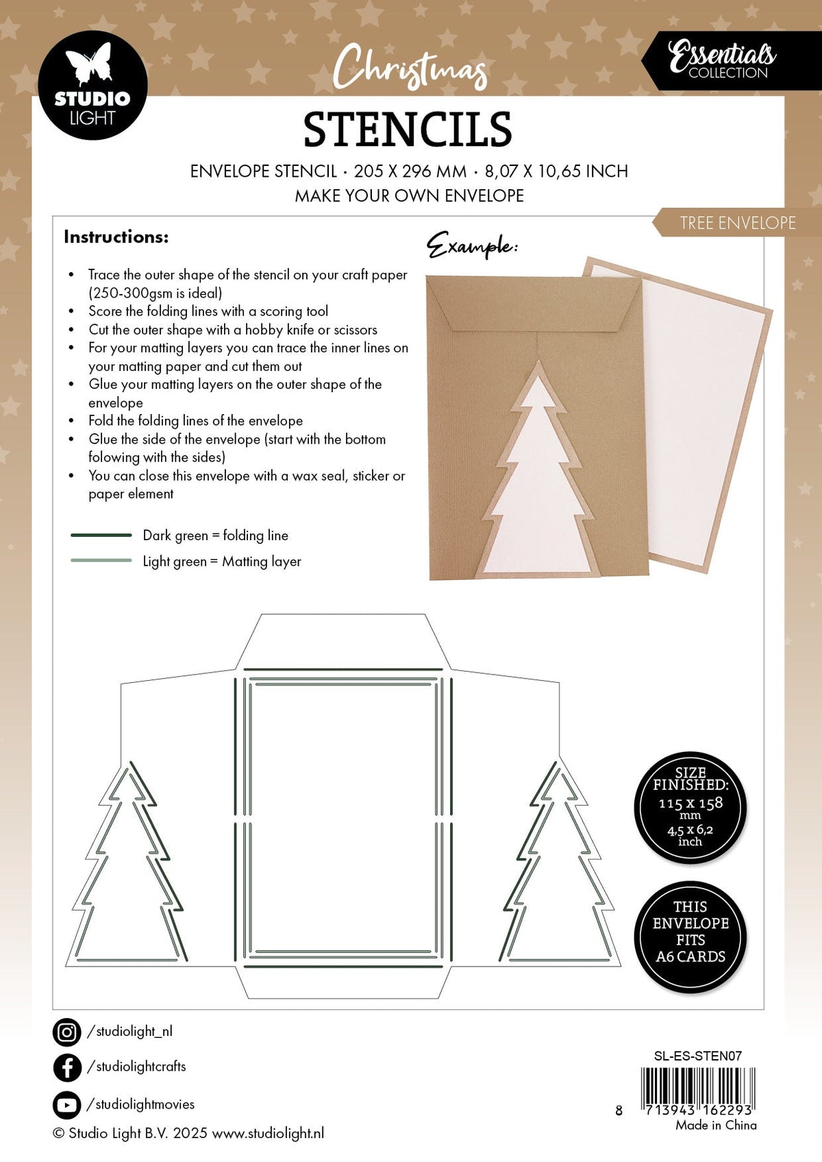 SL Pochoir Arbre Enveloppe Essentiels 1 Pièce-2