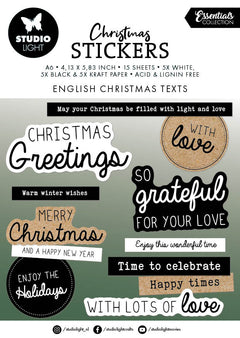 SL Sticker Pad English Christmas Texts Essentials 15 SH-1