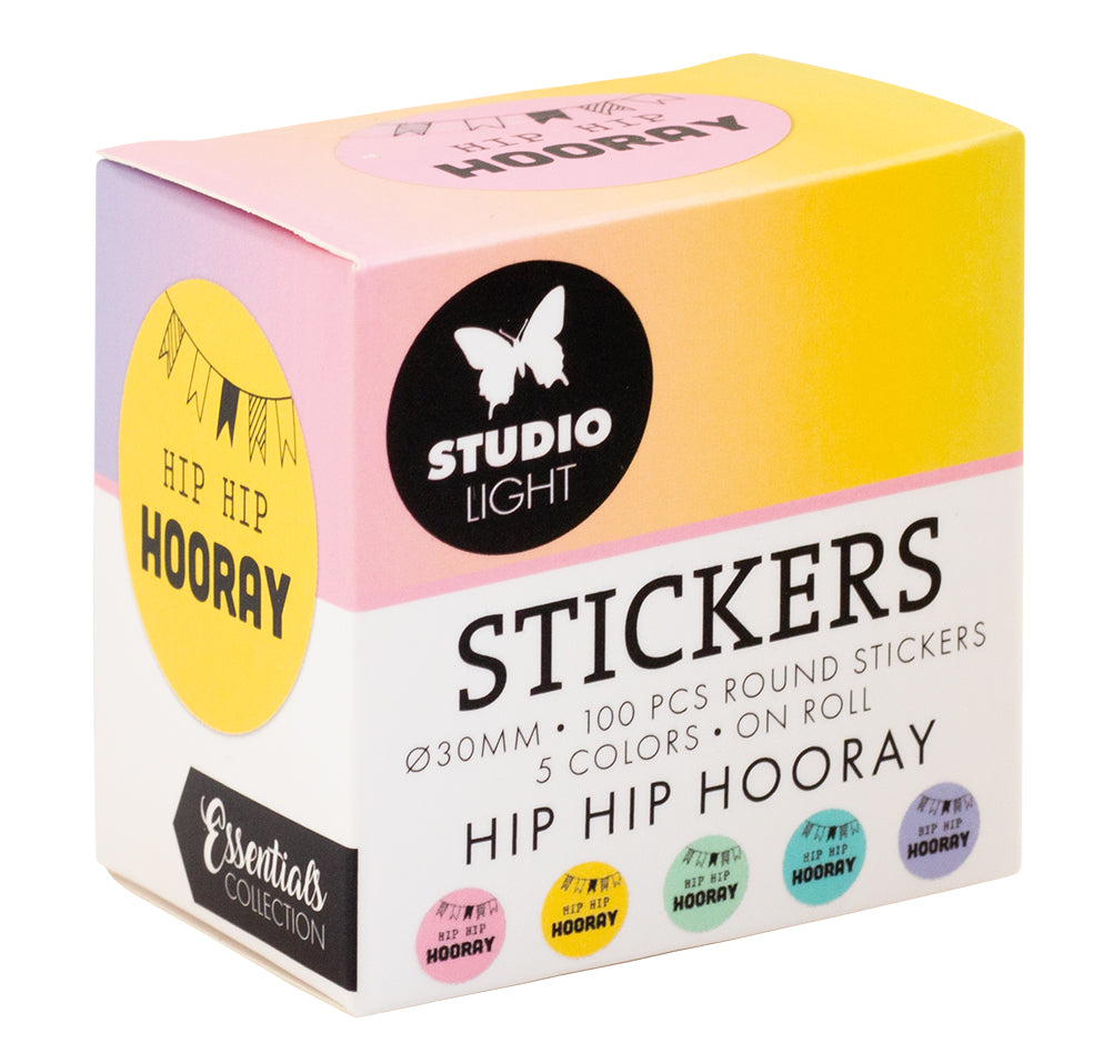 SL Stickers Hip Hip Hooray Essentials ø30mm 100 PC-1