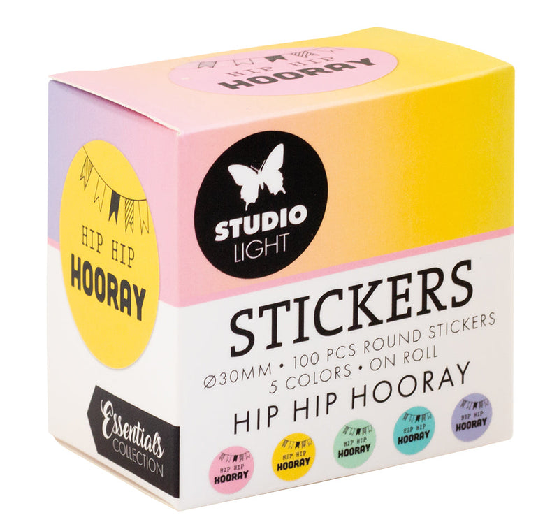 SL Stickers Hip Hip Hooray Essentials ø30mm 100 PC-1