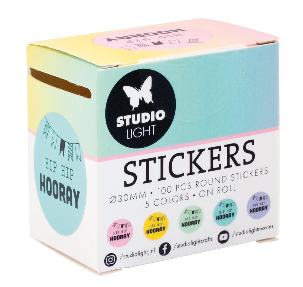 SL Stickers Hip Hip Hooray Essentials ø30mm 100 PC-2