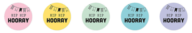 SL Stickers Hip Hip Hooray Essentials ø30mm 100 PC-3