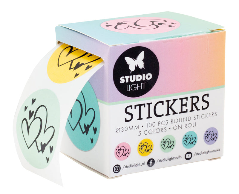 SL Stickers Hearts Essentials ø30mm 100 PC-3