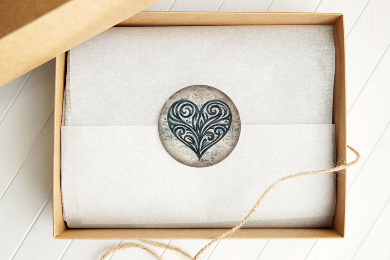 SL Stickers Vintage Heart Essentials ø30mm 100 PC-5
