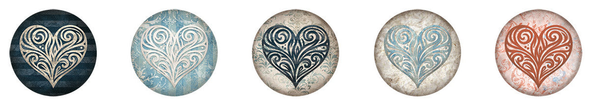 SL Stickers Vintage Heart Essentials ø30mm 100 PC-3