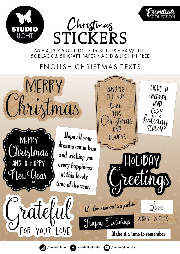 SL Sticker Pad X-Mas Sentiments Essentials 15 Sheets-1